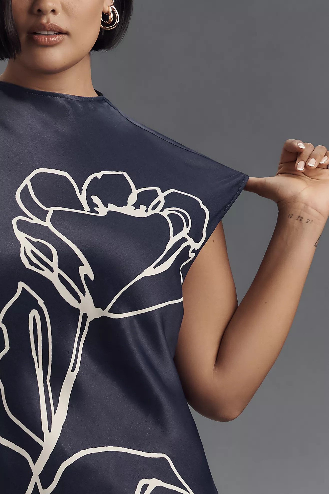 Maeve Mock-Neck Midi Slip Dress | Anthropologie (US)