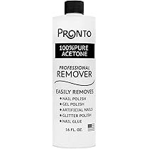 Pronto 100% Acetone Nail Polish Remover - Gel Polish Remover for Nails | Acetone Nail Polish Remo... | Amazon (US)