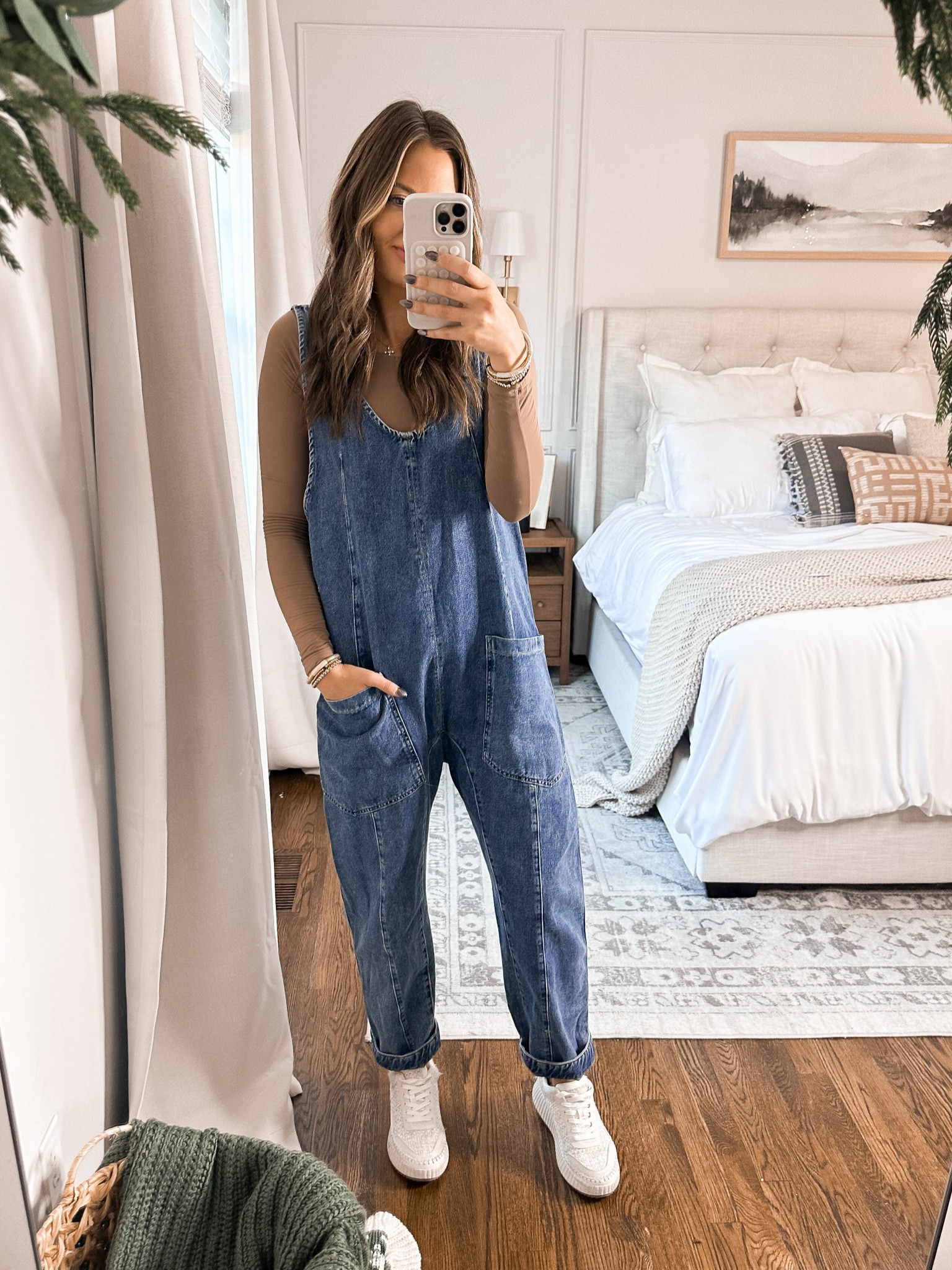Free people denim jumpsuit styled with sneakers and am amazon bodysuit for my work meeting today! 

Wearing tts small



#LTKfindsunder100 #LTKSeasonal #LTKstyletip