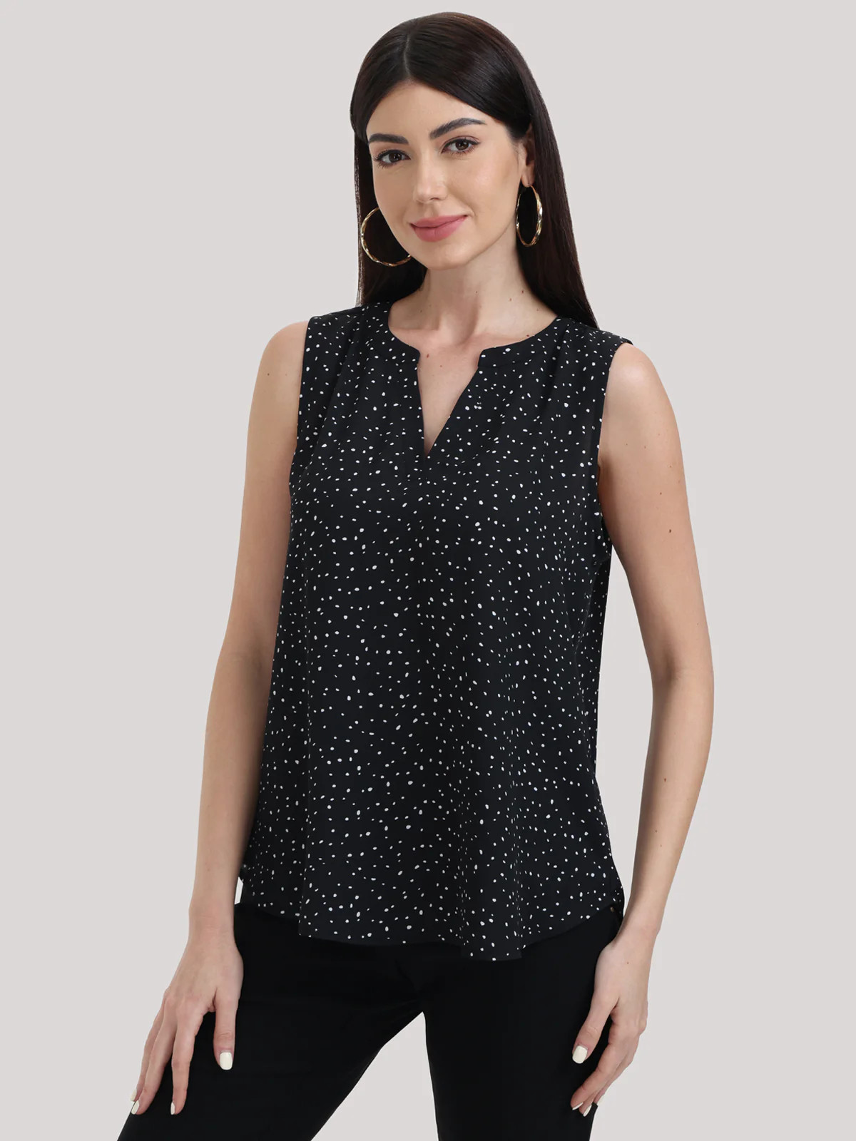 Polka Dot Sleeveless Top | 89th + Madison