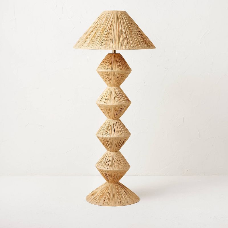 Faux Raffia Floor Lamp Brown (Includes LED Light Bulb) - Opalhouse™ designed with Jungalow | Target