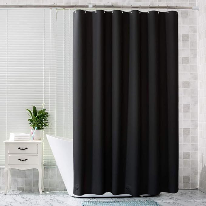 Toplife Shower Curtain Liner Black EVA Shower Curtain Liner Shower Curtain Liner for Bathroom Bat... | Amazon (US)