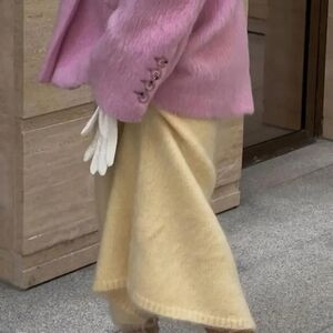 FPink Lapel Long Sleeves Women Blazer Jacket Warm Thick Single Breasted Lady | Poshmark