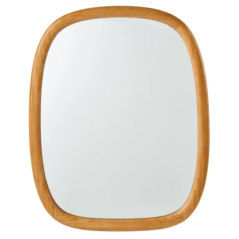 Better Homes & Gardens Soft Organic Wood Frame Wall Mirror, 24x30 Inch, Natural | Walmart (US)