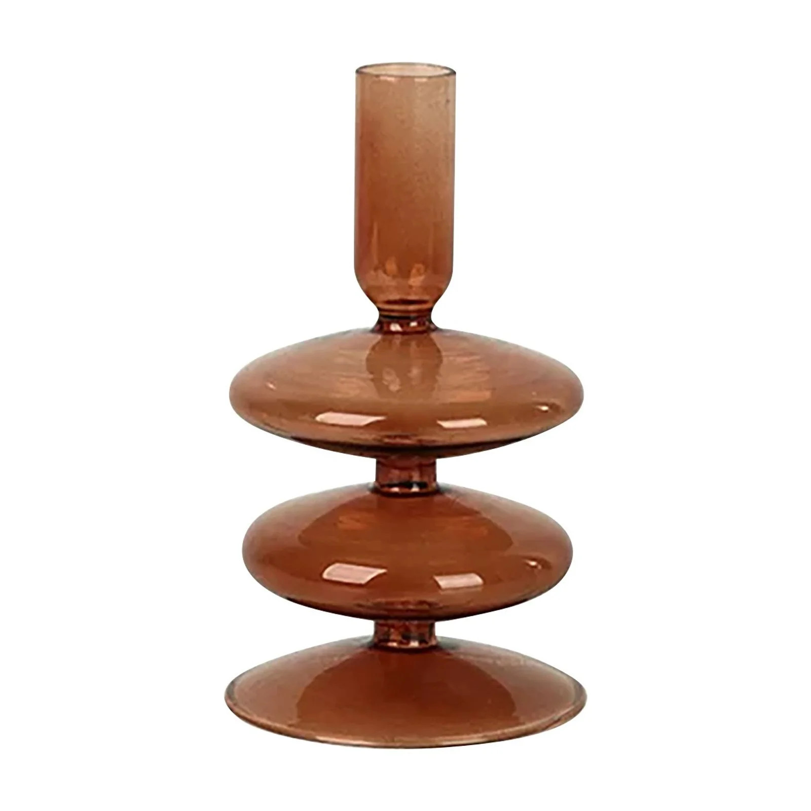 Glass Candle Holder Artist Style Creative Vase Exquisite Desktop Ornament Vintage Colored Glass C... | Walmart (US)