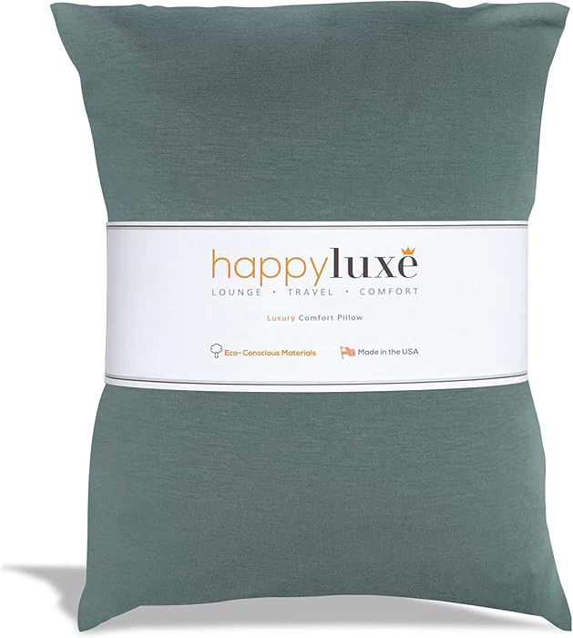 Happyluxe Odyssey Travel Pillow for Long Flights - Soft, Small, Alternative to Down and Memory Fo... | Amazon (US)