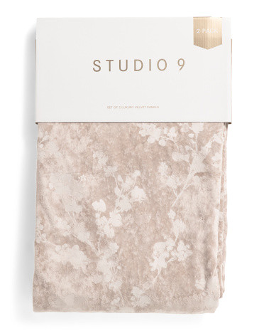 37x84 2pk Velvet Patterned Window Panels | Marshalls