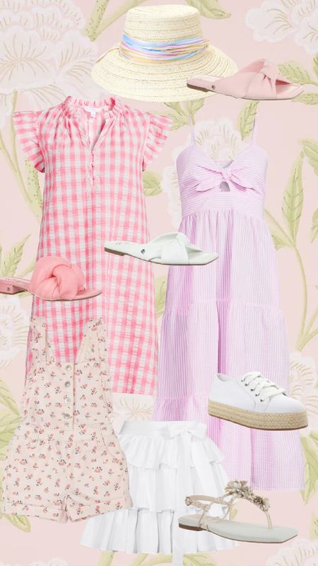 Walmart Summer Fashion! I’m usually a size small size (4/6) in their clothing! #WalmartPartner #WalmartFashion  #Walmart #pinkdresses #dresses #walmartfinds #summerdresses #gingham #mommyandme #overalls #girlsclothing #espadrilles #sandals #slides 

#LTKshoecrush #LTKkids