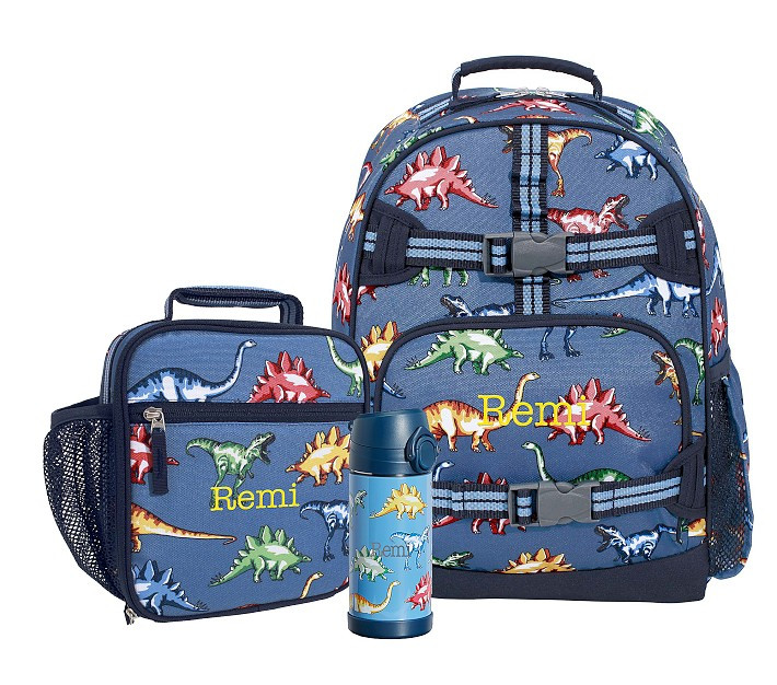 Mackenzie Blue Multi Dinos Backpack & Lunch Bundle, Set of 3 | Pottery Barn Kids