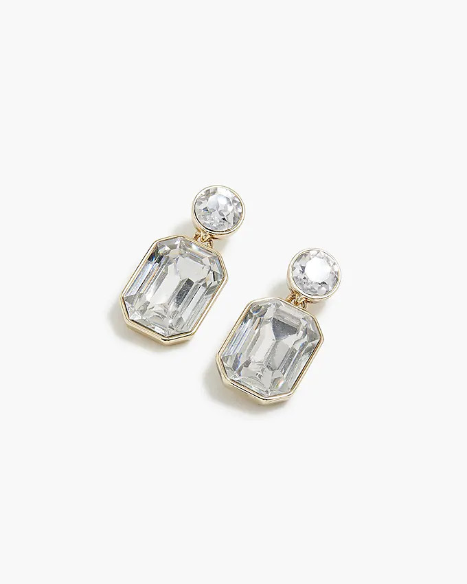Crystal drop statement earrings | J.Crew Factory