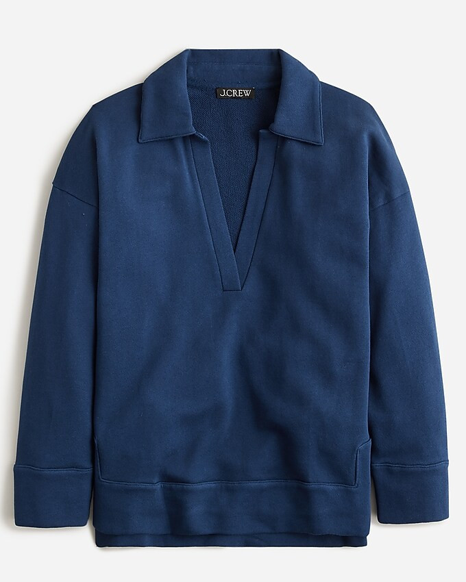 University terry V-neck polo shirt | J. Crew US