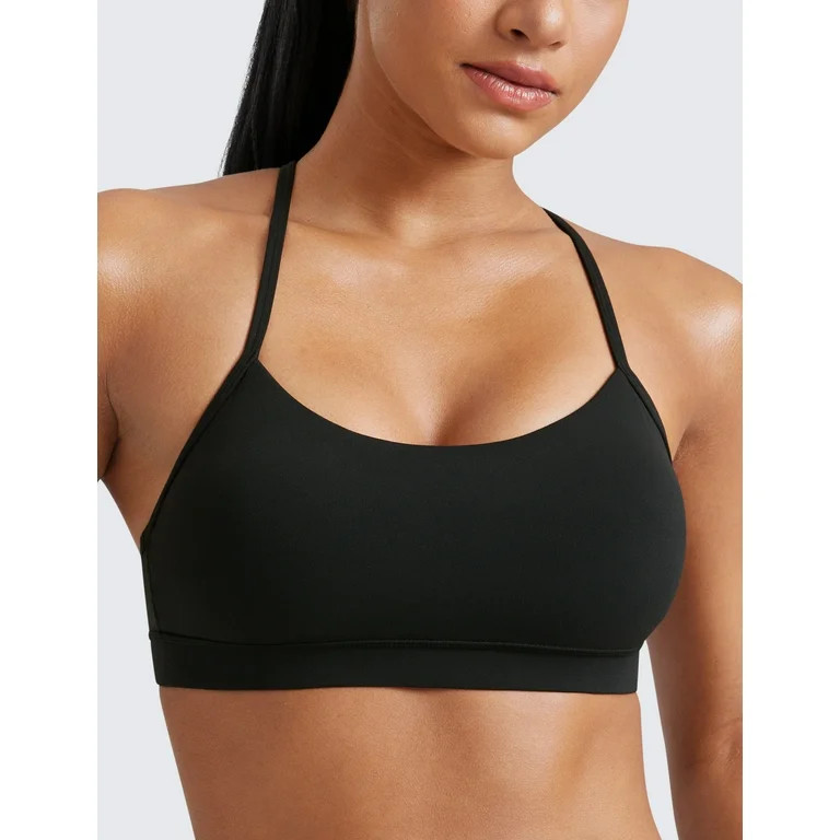 CRZ YOGA Butterluxe Womens Workout Bras Wireless Racerback Padded Sports Bra Yoga | Walmart (US)