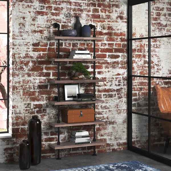 Charter 78.5'' H x 31.5'' W Iron Bookcase | Wayfair North America