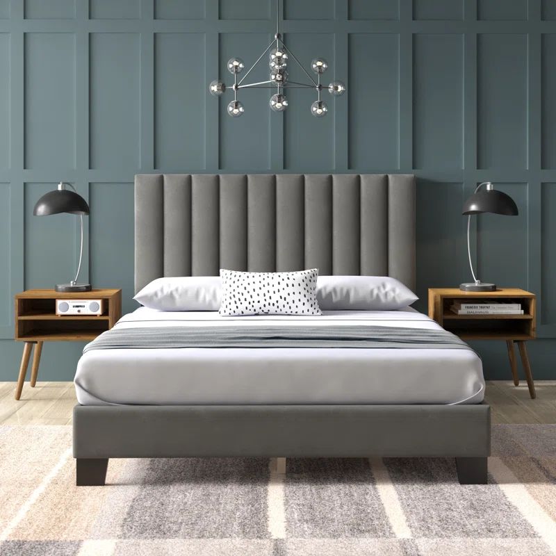 Meurer Queen Upholstered Platform 3 Piece Bedroom Set | Wayfair North America