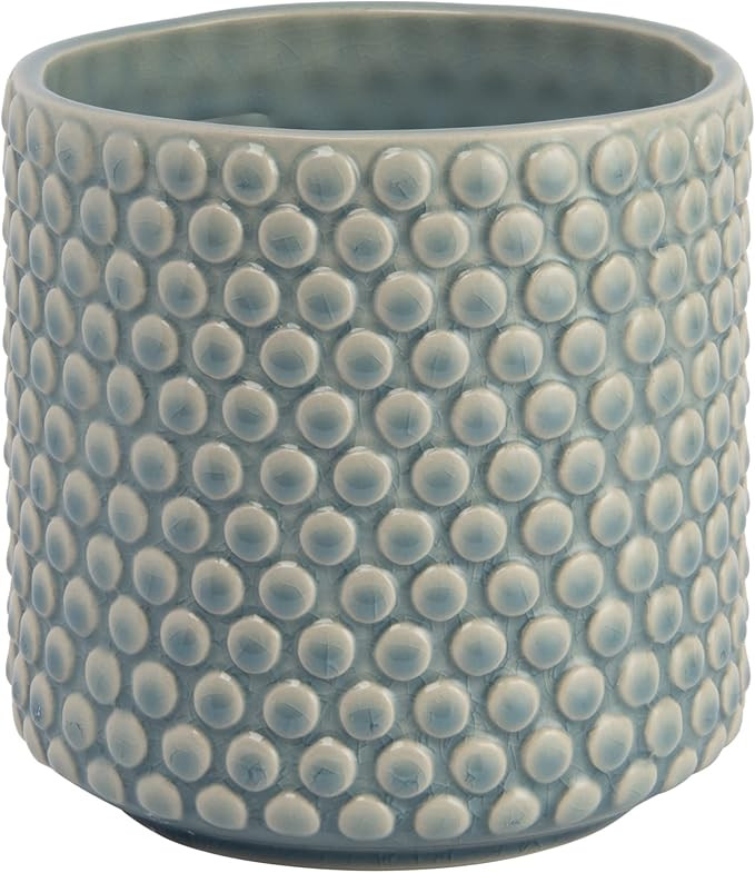 Bloomingville Coastal Stoneware Pot with Raised Dots and Crackle Glaze, Sky Blue | Amazon (US)