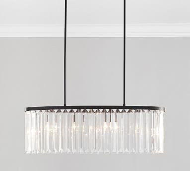 Cora Crystal Oval Chandelier | Pottery Barn (US)