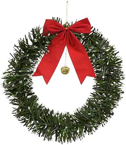 Christmas Decorations Celebrate a Holiday Garland Wreaths with Bows & Decorative Bells Greenery Offi | Amazon (US)