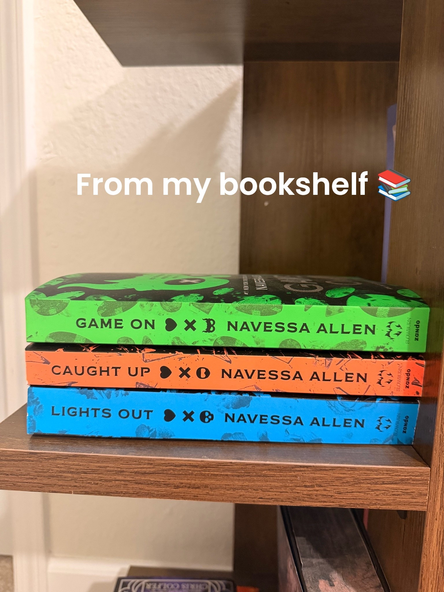Lights Out will forever be one of my favorite books. I would categorize it as a comedy smut 😁❤️ #books #bookish #booktok #lightsout #caughtup #gameon #navessaallen #smut #romantasy #darkromance