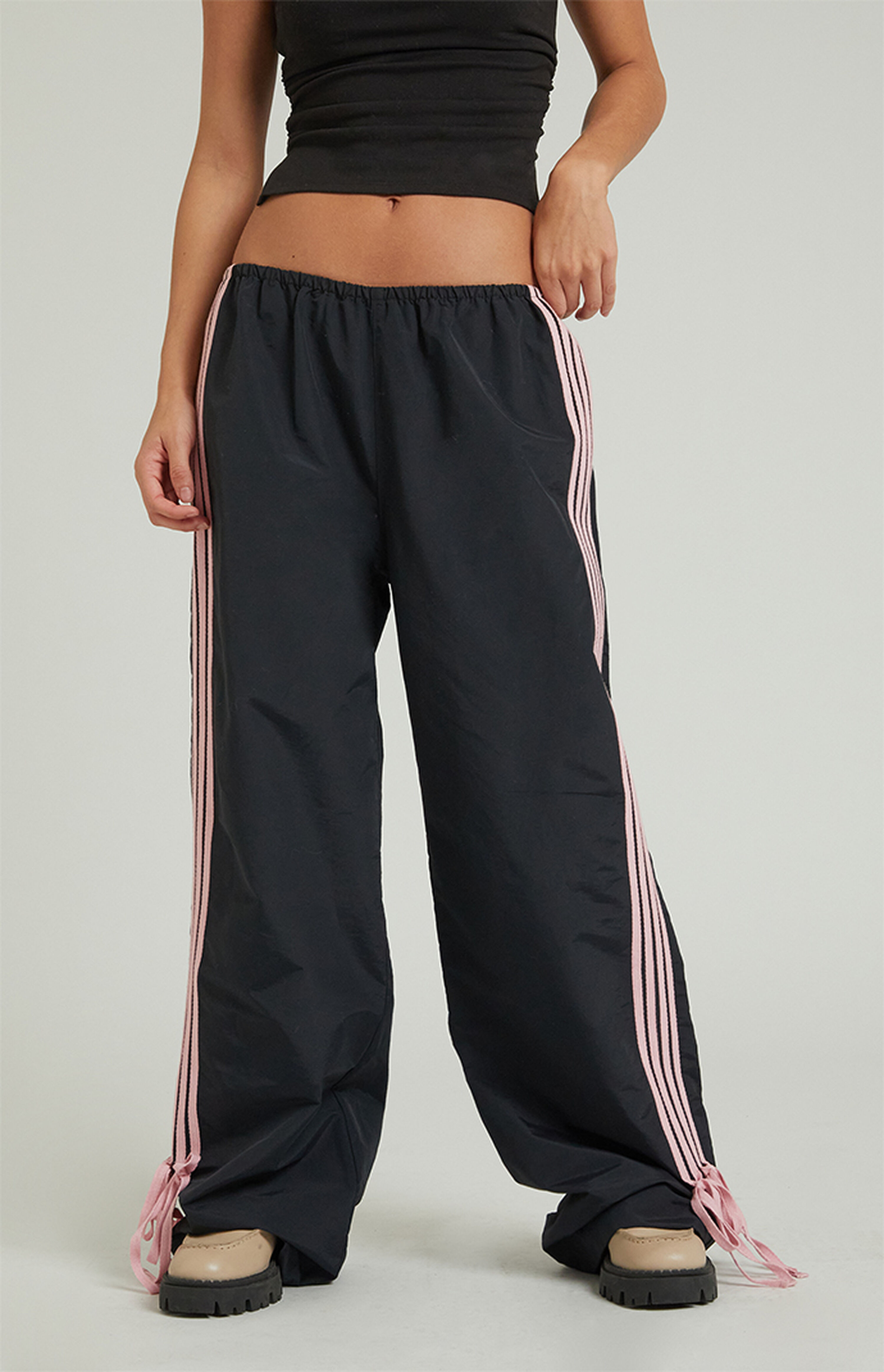 PacSun Black Wide Leg Track Pants | PacSun