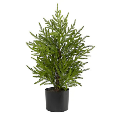 Nearly Natural 2-ft Pine Artificial Christmas Tree | Lowe's