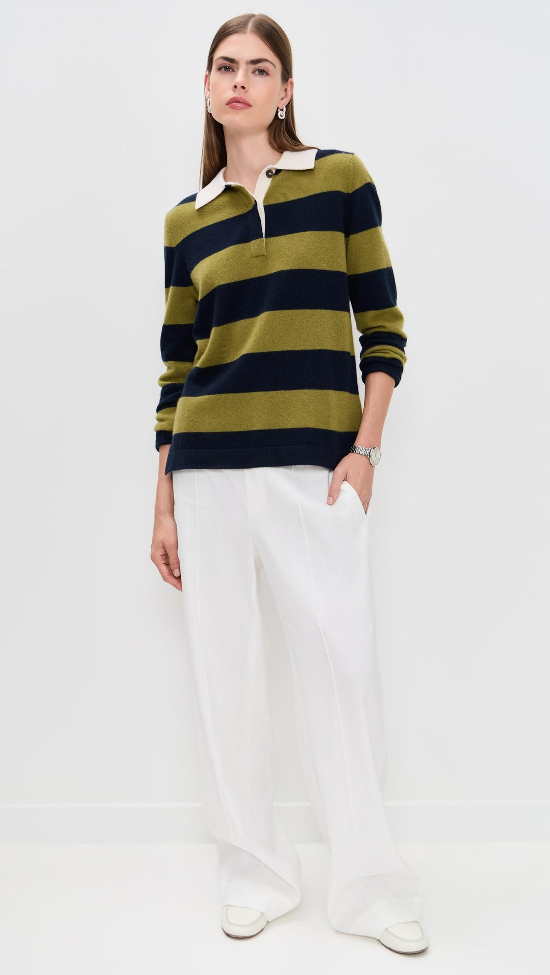Cashmere Rugby Stripe Polo | Shopbop
