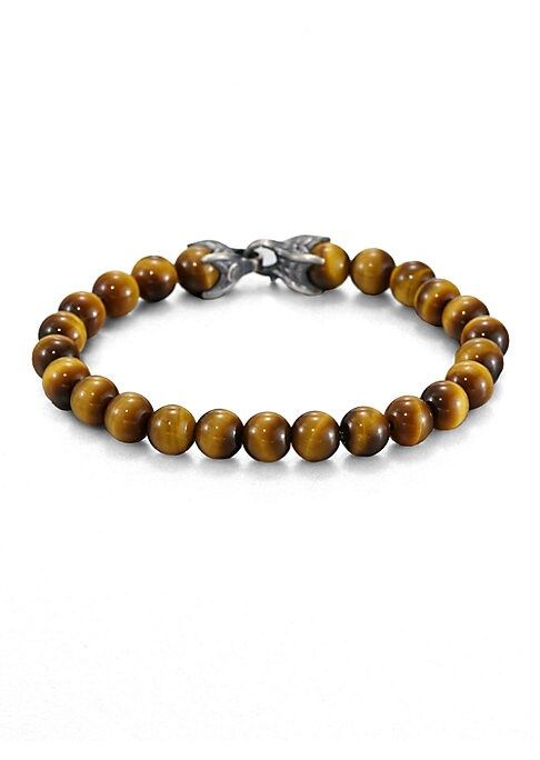 David Yurman Men's Spiritual Beads Tiger's Eye Bracelet - Brown Gold | Saks Fifth Avenue