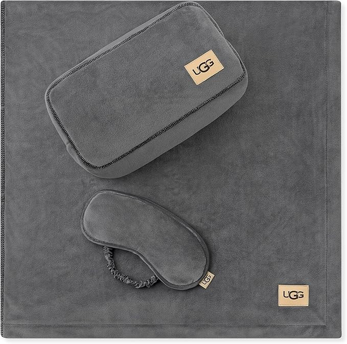 UGG Raegan Travel Gift Set – Plush Throw Blanket & Eye Mask with Carrying Case, Portable Cozy T... | Amazon (US)