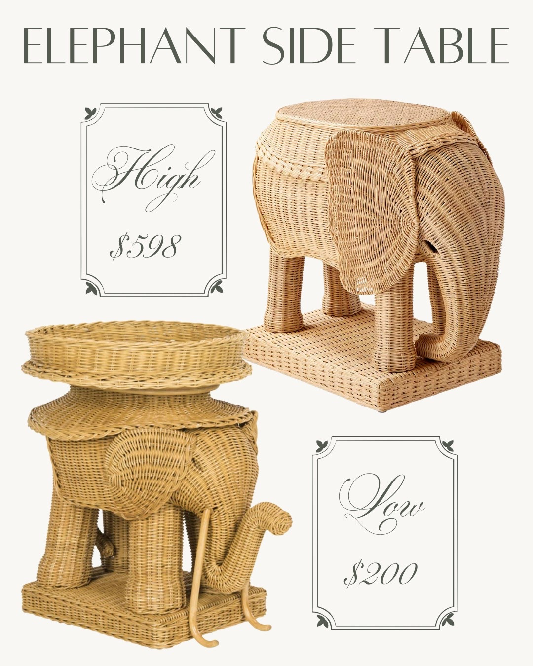 For fans of the Serena & Lily Elephant Rattan Side Table, here’s a similar option from Wayfair! 

#LTKHome