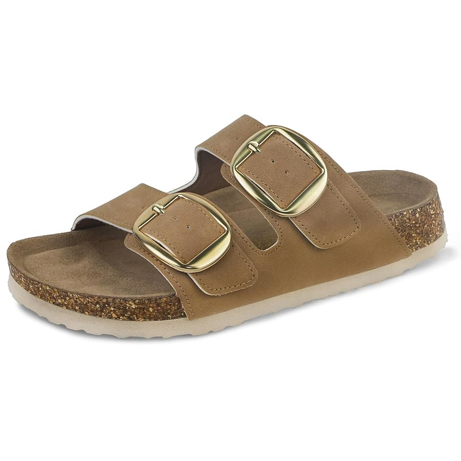 Sweechee Women's Cork Sandals Soft Footbed, Comfortable Slides Shoes for Women | Amazon (US)