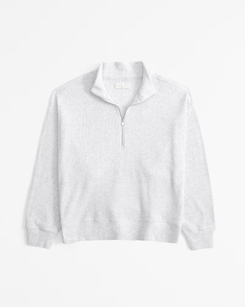 Lounge Brushed Rib Half-Zip | Abercrombie & Fitch (US)