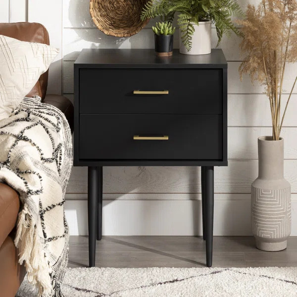 Ailisa 26'' Tall 2 - Drawer Nightstand (Set of 2) | Wayfair North America
