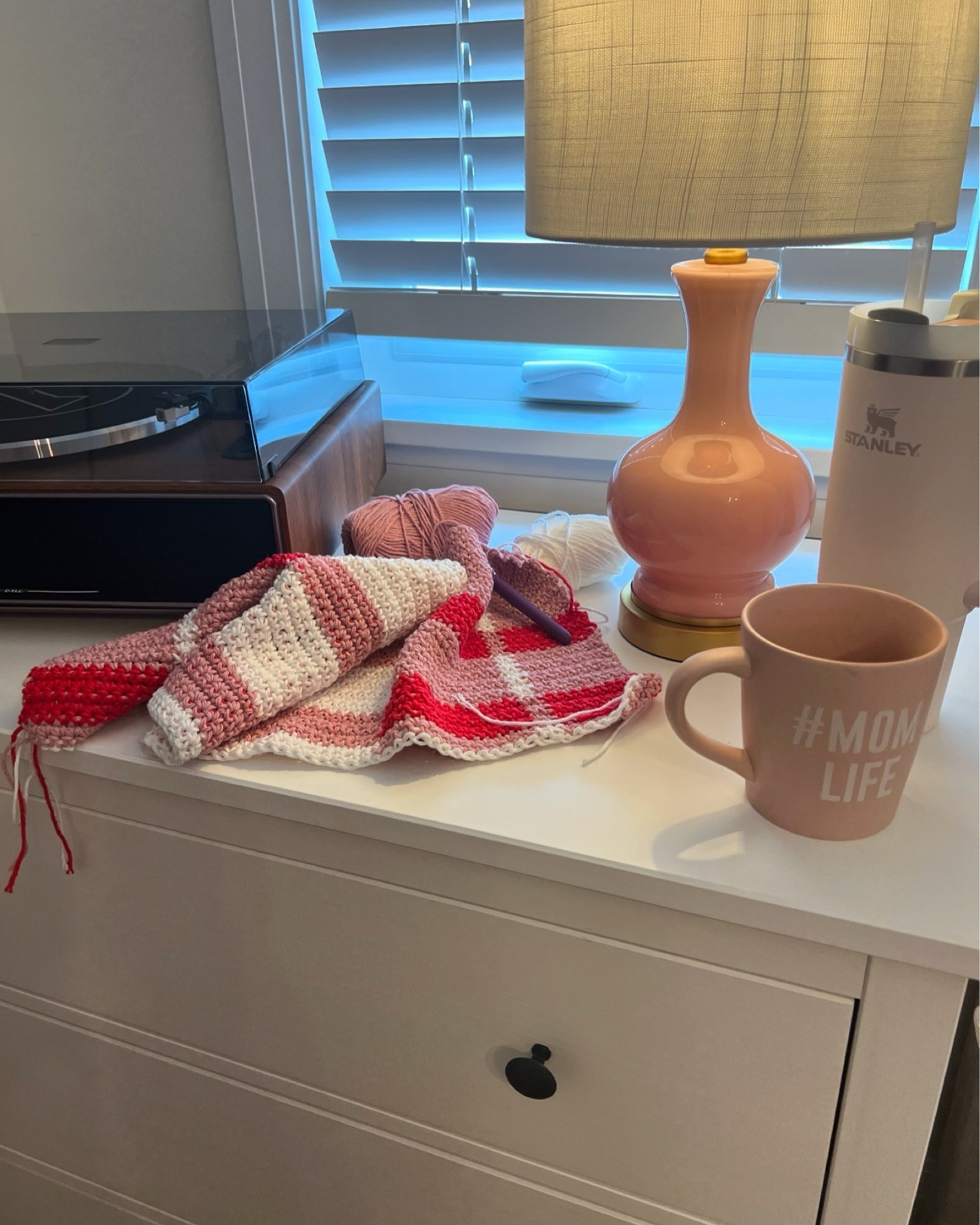 And these are a few of my favorite things 🎶
Future crochet pattern in the works recently 🎄🤍🧶 ☕️ (pink holiday decor! Plaid table runner using tapestry crochet method)
100% cotton yarn in colors: “bubblegum” “tomato” and “white”.

#LTKHome #LTKSeasonal