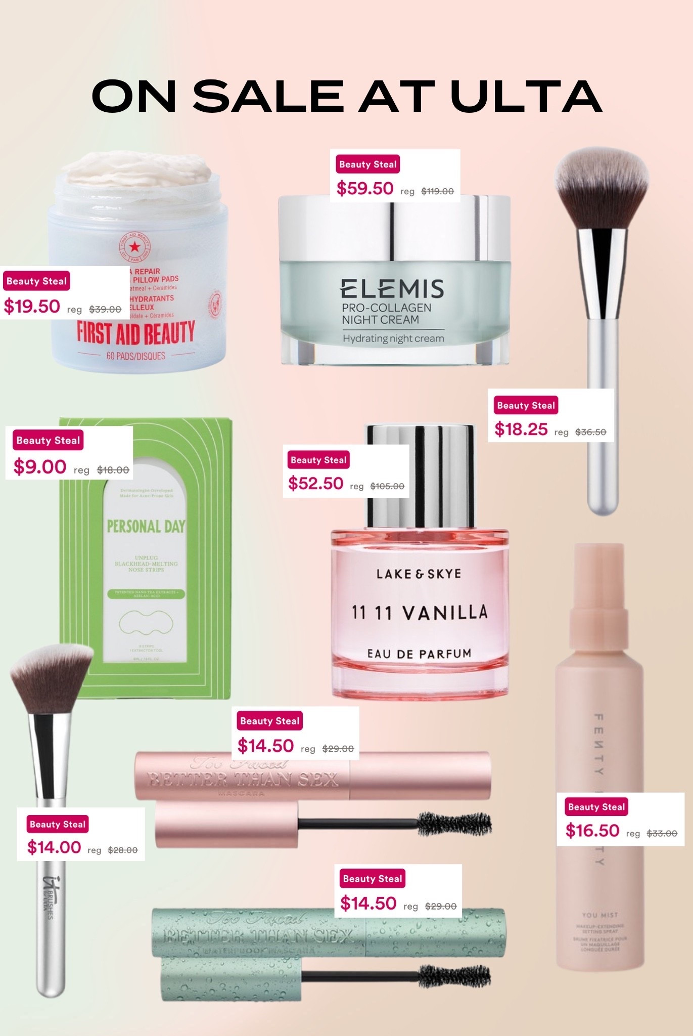 Beauty favorites on sale at Ulta! Up to 50% off beauty! #ultabeautypartner @ULTA Beauty

#LTKSaleAlert #LTKBeauty
