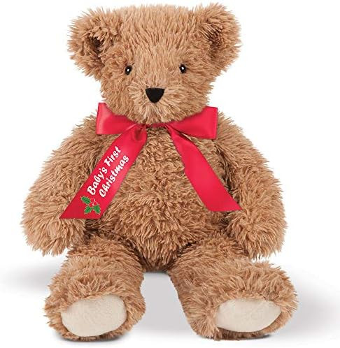 Vermont Teddy Bear Babys First Christmas - Baby First Christmas Red Bow, 18 Inch, Super Soft | Amazon (US)