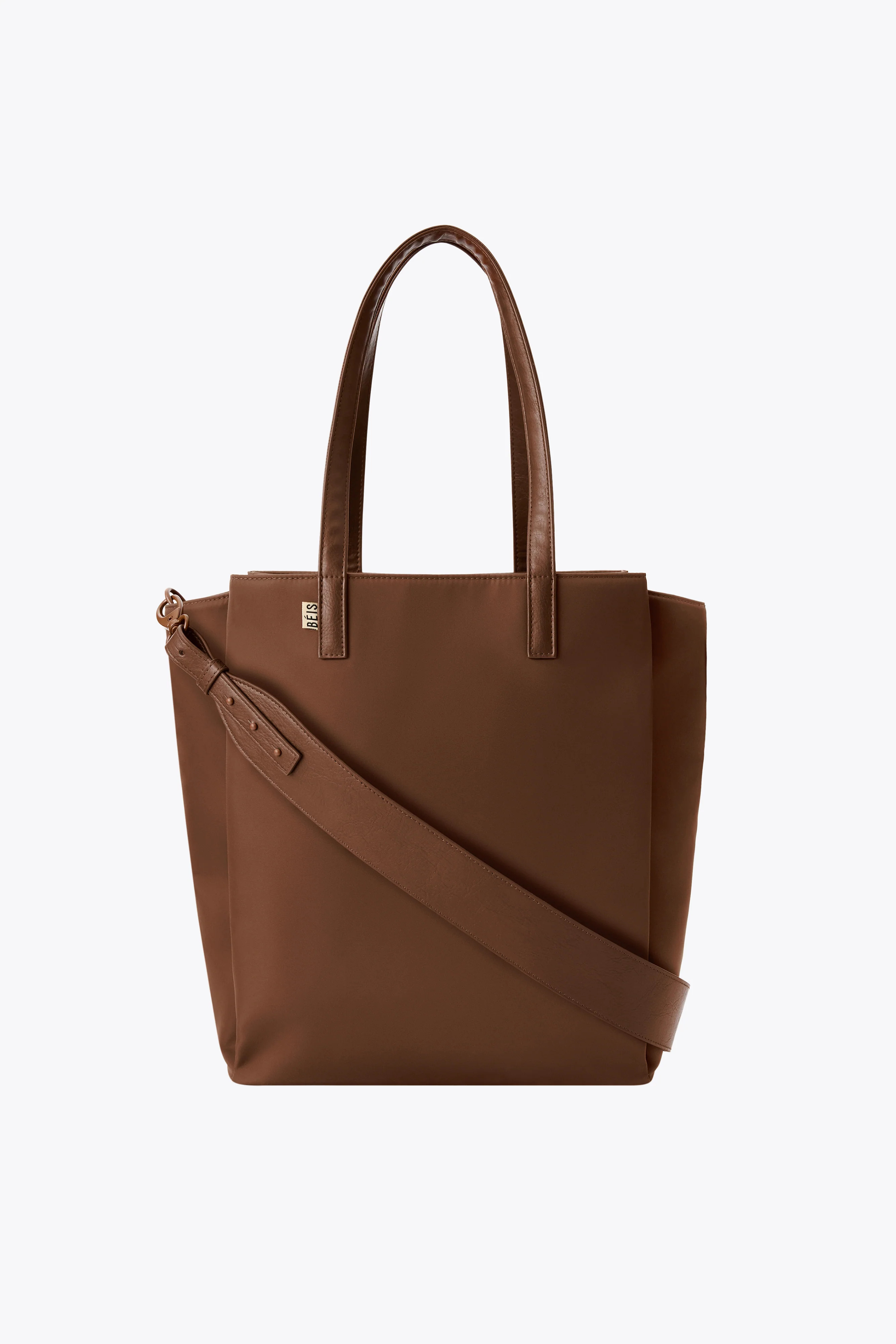 BÉIS 'The Commuter Tote' in Maple - Brown Commuter Tote For Work & Travel | BEIS