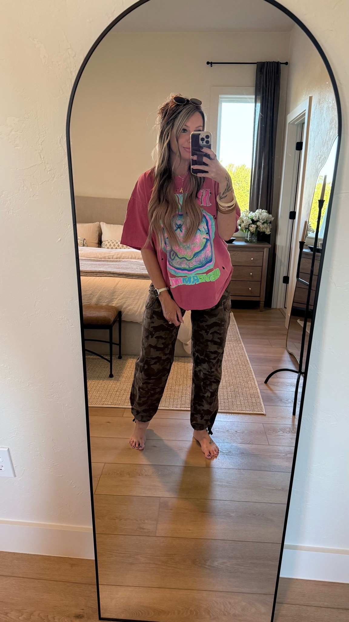 Would you believe me if I told you I found these camo cargo pants in the men’s sectional at @Walmart 🫣 I’m in a size small. Paired with one of my favorite graphic tees for a cute and casual comfortable outfit. Right up my alley!

#LTKMidsize #LTKootd