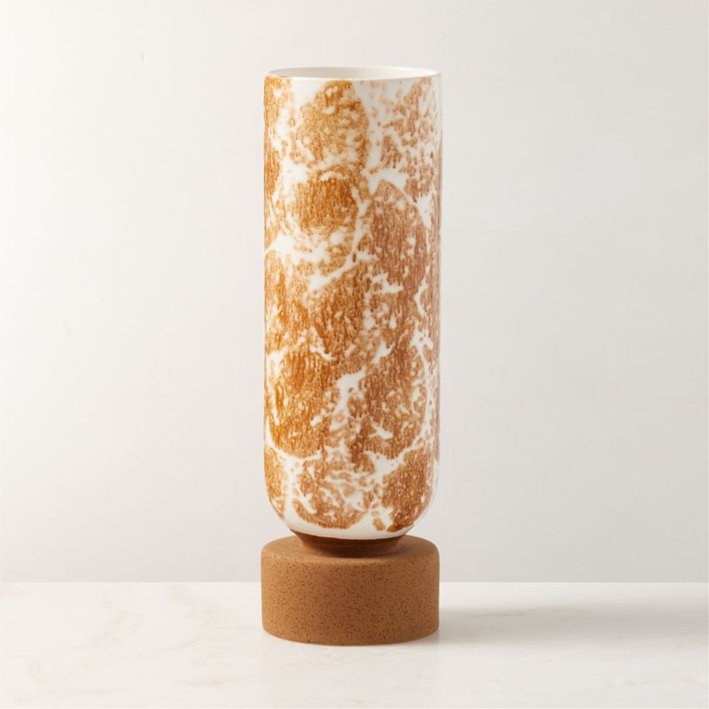 Descanso Brown and White Vase + Reviews | CB2 | CB2