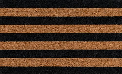 Erin Gates Park Collection Stripe Hand Woven Natural Coir Doormat 1'6" X 2'6", Black | Amazon (CA)