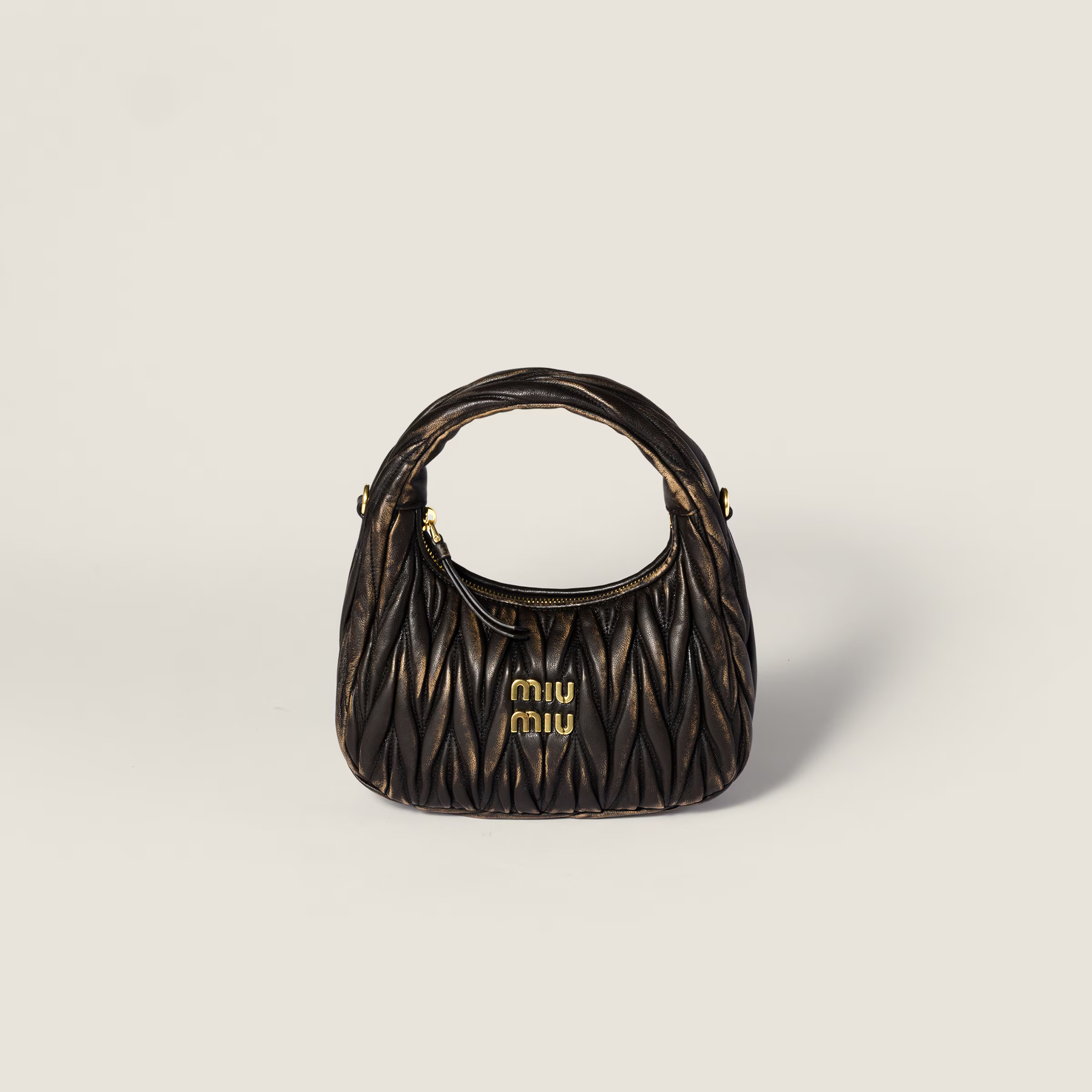 Coffee Wander Matelassé Nappa Leather Bag | Miu Miu | Miu Miu US
