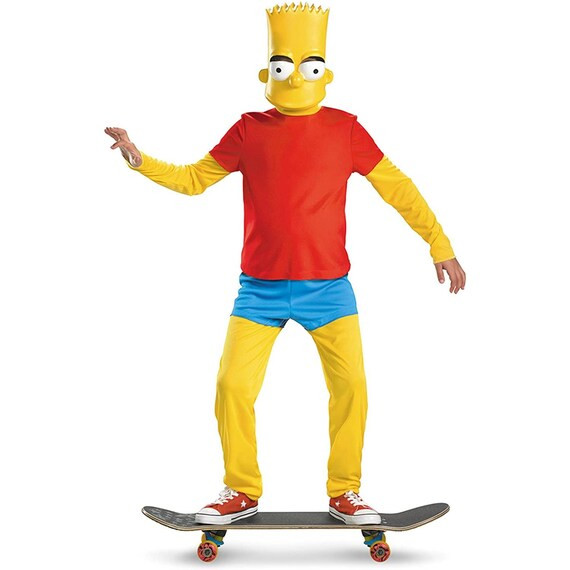 Bart Simpson Deluxe Boys Size M 7/8 Simpsons Character Costume - Etsy | Etsy (US)
