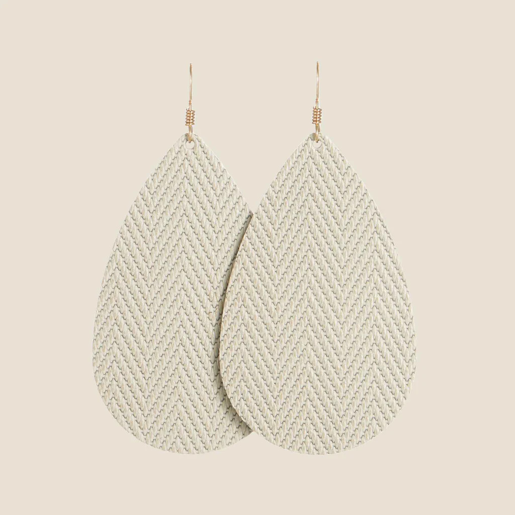Soft Pearl Teardrops | Nickel and Suede