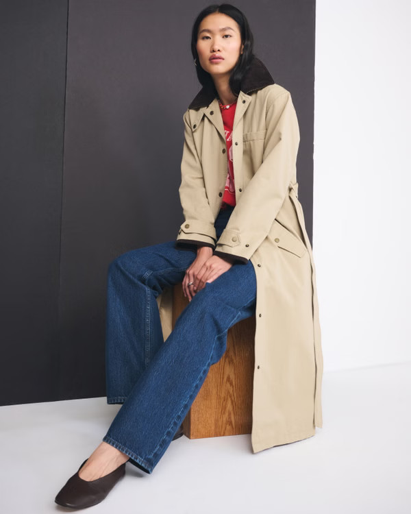 Women's Waxed Mac Coat | Women's Coats & Jackets | Abercrombie.com | Abercrombie & Fitch (US)