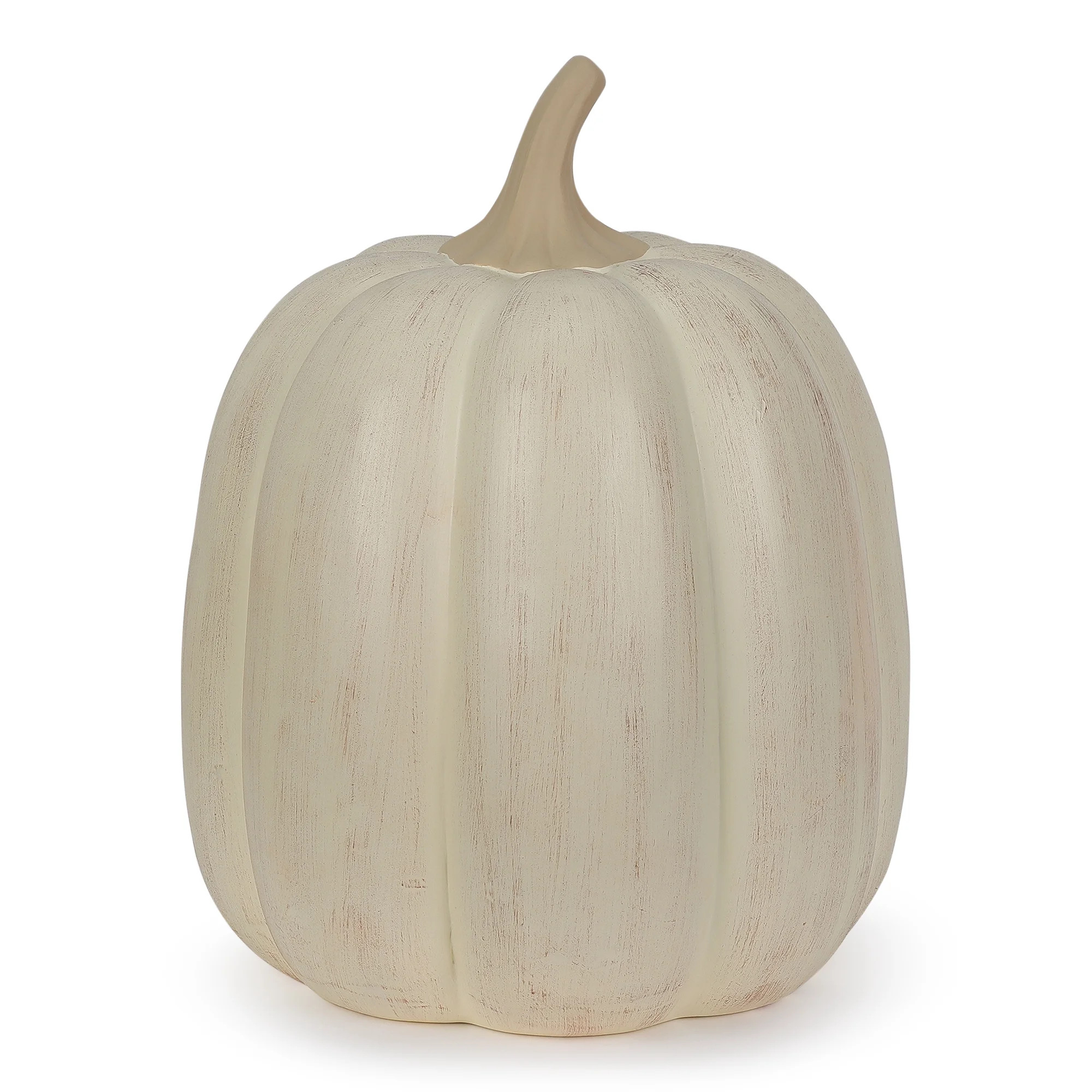 Harvest Clay Cream Pumpkin Tabletop Decor, 12.5 in, by Way To Celebrate - Walmart.com | Walmart (US)