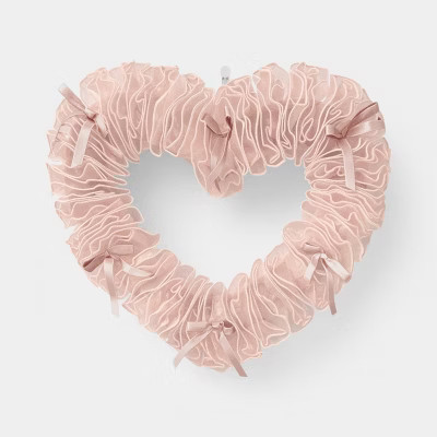 Valentine's Day Heart Wreath Blush - Threshold™ | Target