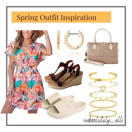 Cute dress | wedges | gold jewelry | colorful dress | crossbody bag 

#LTKfindsunder50 #LTKFestival #LTKshoecrush