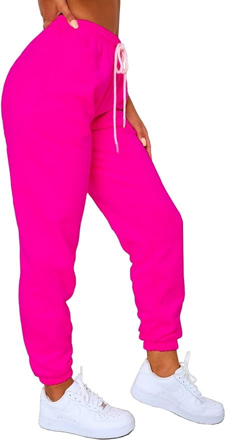 Waitfairy Womens Winter High Waisted Sweatpants Drawstring Jogger Sweat Pants Cinch Bottom Workou... | Amazon (US)