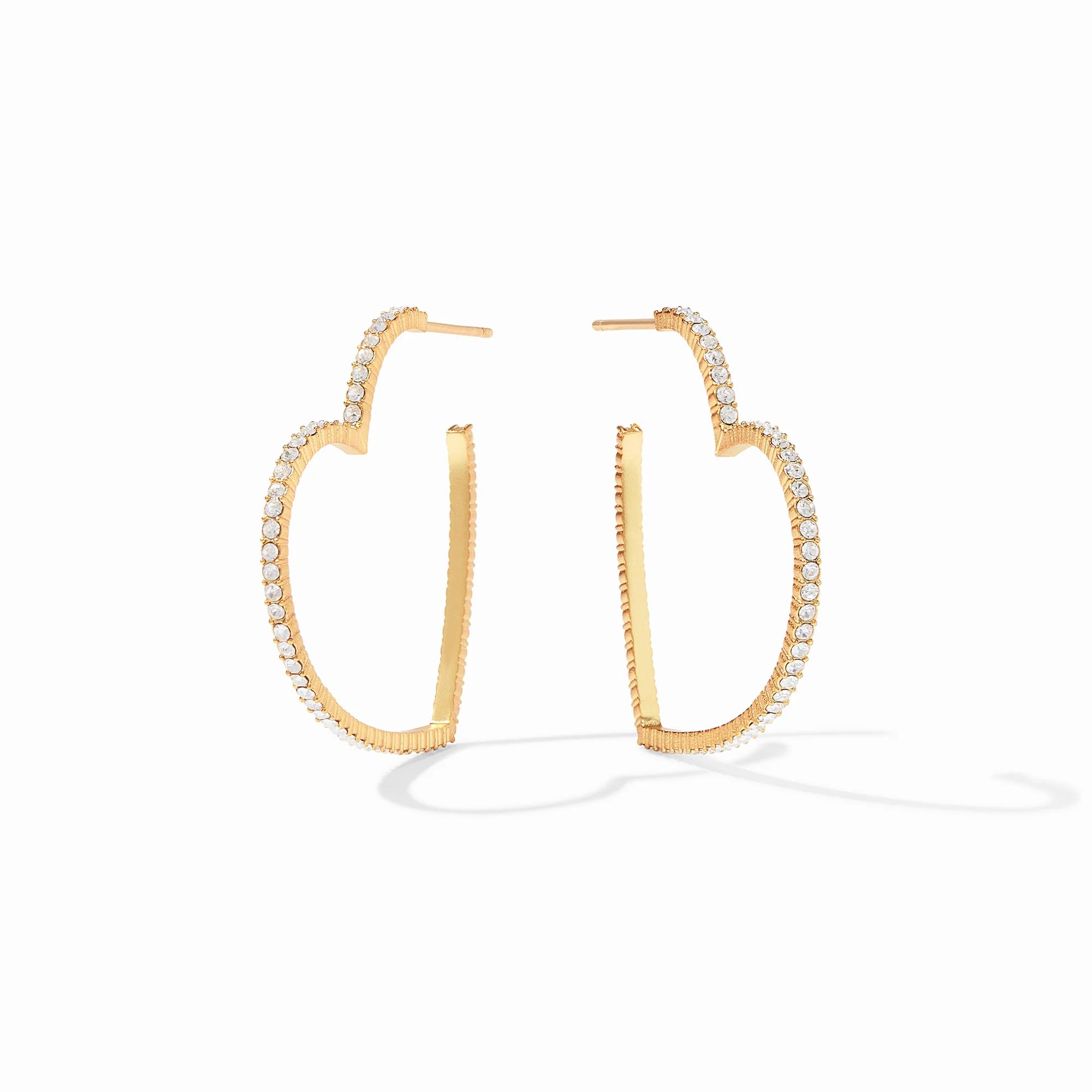 Esme Heart Pavé Hoop Earrings | Julie Vos | Julie Vos