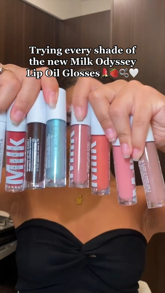 Every shade of the NEW Milk Odyssey Lip Glosses🤍 There definitely some perfect holiday lip shades!✨

Lip gloss , lip oil , holiday makeup , milk makeup , blue lipgloss , clear lip gloss , colorful lip gloss , holiday lip color 

#LTKbeauty #LTKHoliday #LTKGiftGuide
