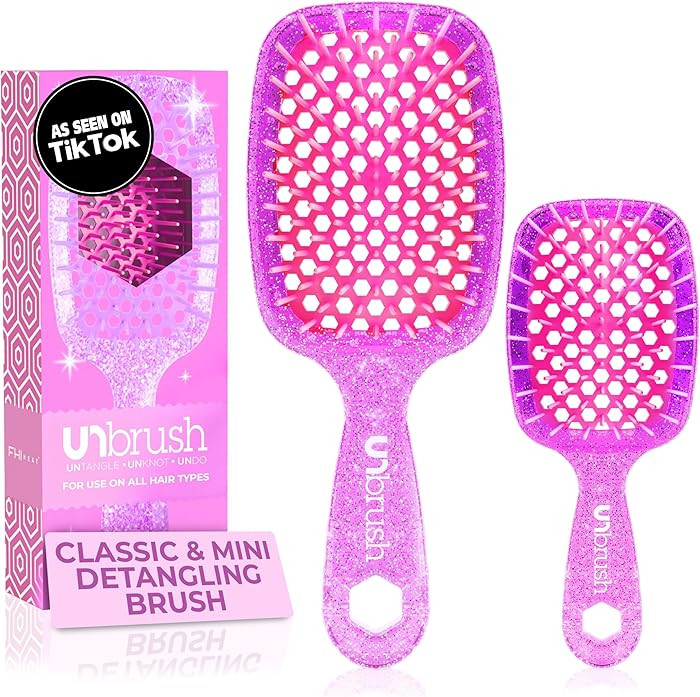 FHI Heat - UNbrush Detangling Brush Combo Pack — Original & Mini UNbrush Hairbrush for All Wet/... | Amazon (US)