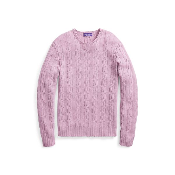 Ralph Lauren Cable-Knit Cashmere Sweater Mauve S | Ralph Lauren (US)